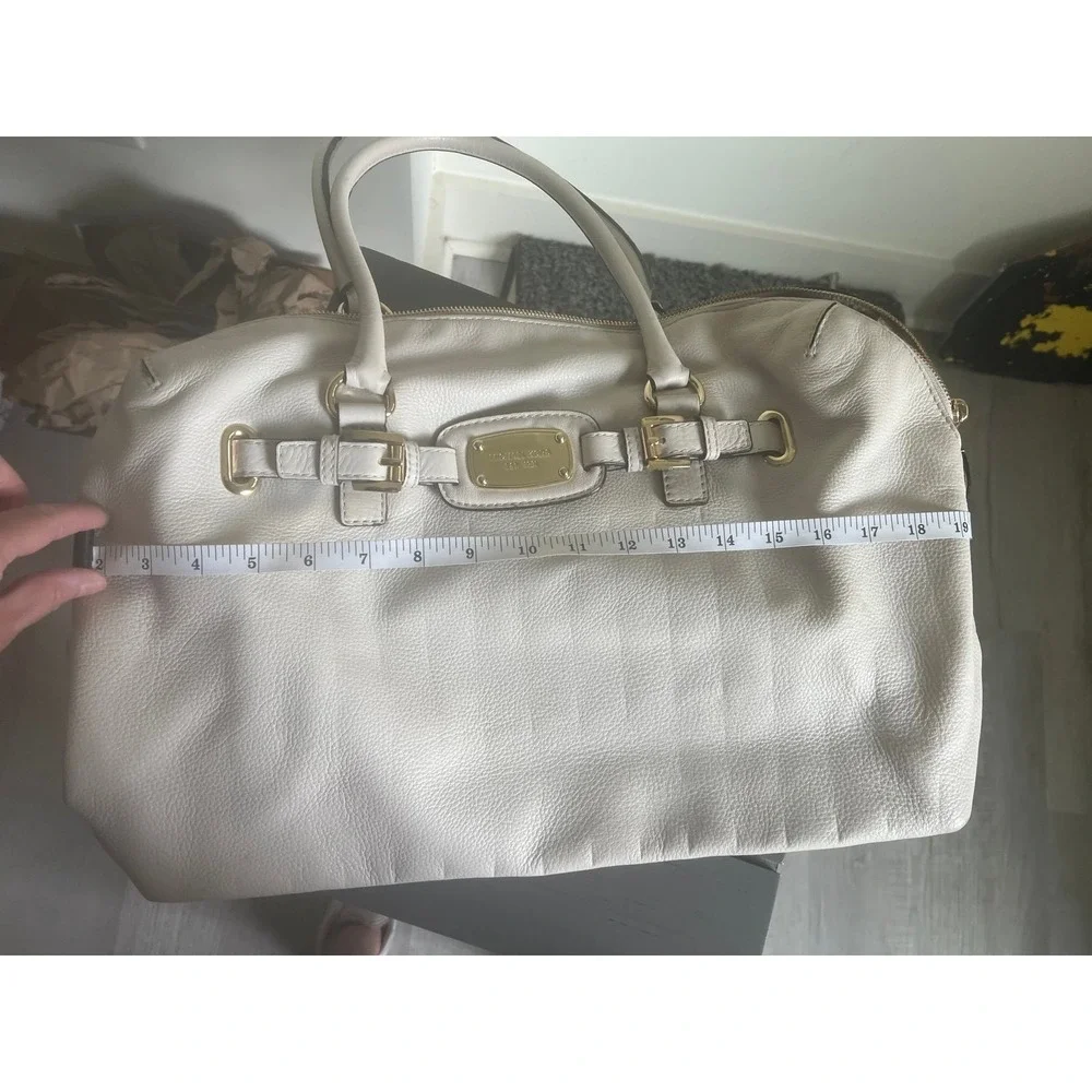Michael Kors large tote purse‎ bag cream gold